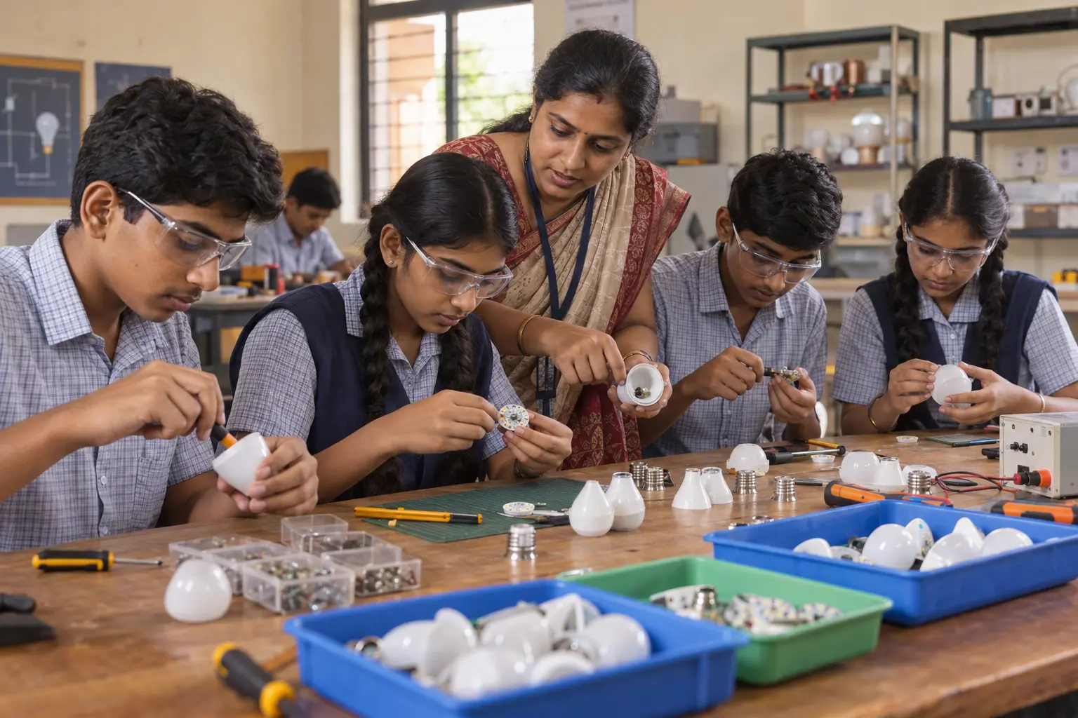 LED bulb making workshop